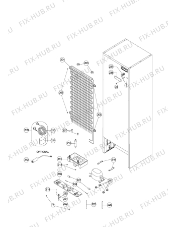 Взрыв-схема холодильника Electrolux END33500X - Схема узла Section 4